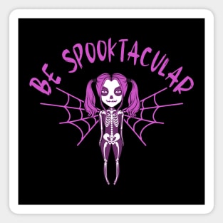 Be Spooktacular Pink Halloween Spooky Skeleton Angel Cheeky Witch® Magnet